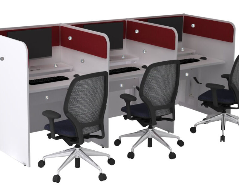 Baias Call Center com 3 Lugares
